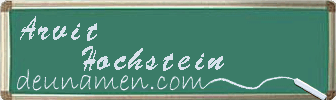 Arvit Hochstein Visitenkarte
